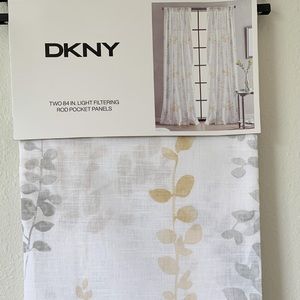 dkny watercolor leaves curtains